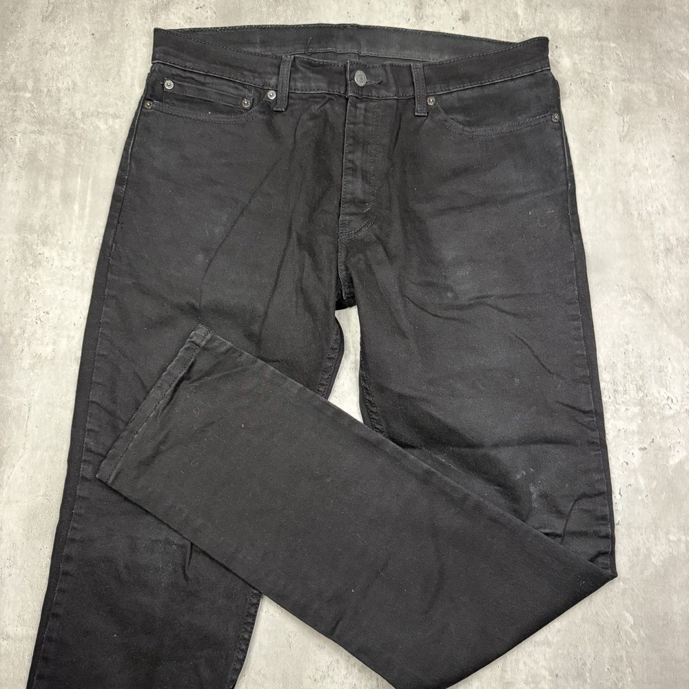 Levis 511 Slim Fit Black Jeans Mens 36x34 Stretch Denim Pants 04511-1907